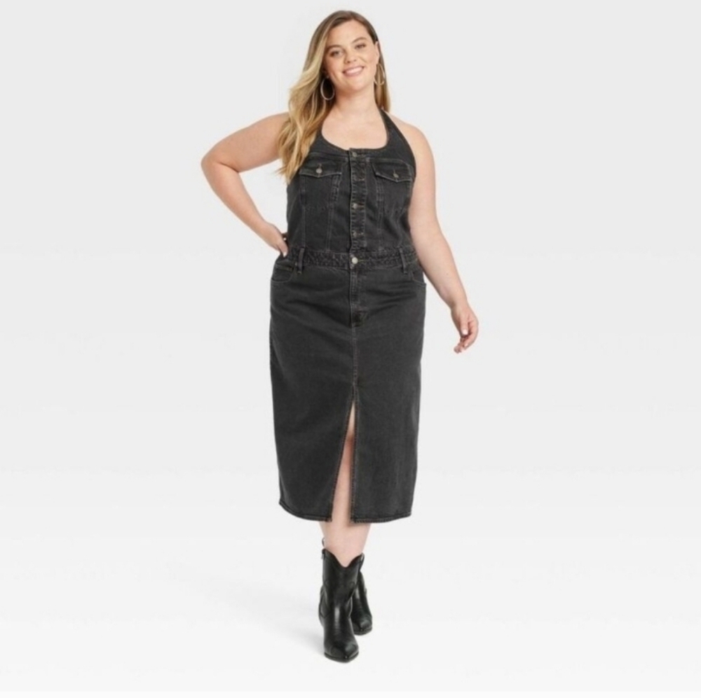 Universal Thread Women's Dresses Denim Midi Dress - Picture 2 of 8